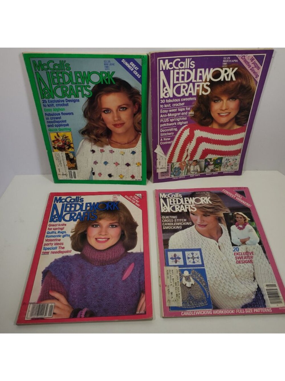 McCalls Needlework Craft 12 Magazine Lot 1980s Crochet Knit Stitch 81 83 84 89 - Picture 2 of 8